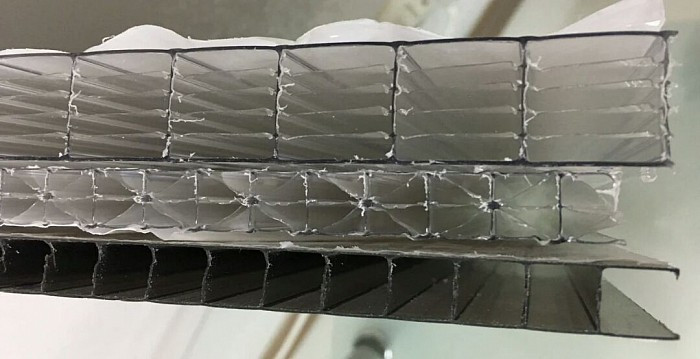 Поликарбонат сотовый армированный SOTON TITAN (H-6) 20 мм 2100*6000 мм прозрачный